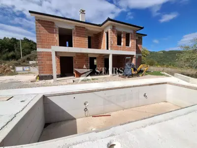 House in Jakomići, Pićan - pool and view of Učka - 11