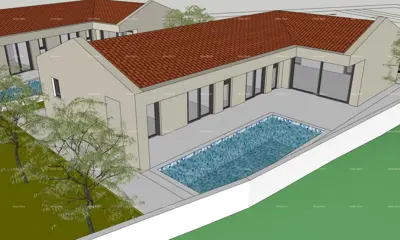 Prodaja - dva građevinska zemljišta s pravomoćnim dozvolama za izgradnju kuća s bazenom, Marčana! Gradnja može početi odmah! - 5