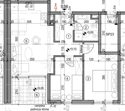 Wohnung mit 2 Schlafzimmern, Monvidal Pula, Loggia und Parkplatz - 4
