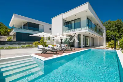 Vila 309 m², Veprinac - bazen i panoramski pogled na more - 2