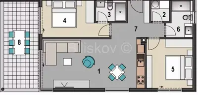 Sale, Pag, Mandre, new-build apartment 77.50 m², 1st floor, terrace - 7