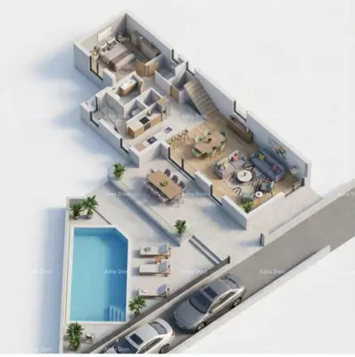 Sv. Nedelja, Istra. Zemljište s građevinskom dozvolom i projektom za kuću s bazenom