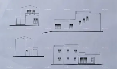 Sv. Nedelja, Grundstück mit Baugenehmigung und Projekt für ein Haus mit Pool - 3