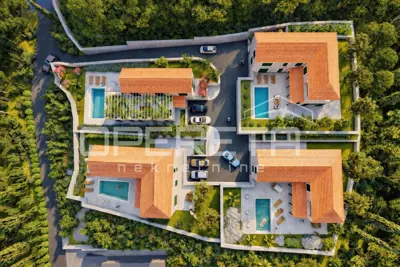 Građevinsko zemljište s idejnim za 4 kuće, Čilipi