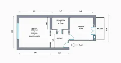Stan 47 m², Trešnjevka - Sjever, 2-soban i balkon - 12