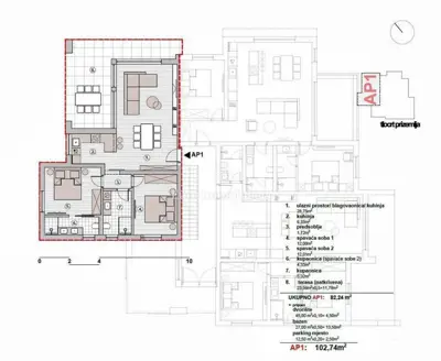 Apartment in Betina, ground floor with a pool and a yard - 2