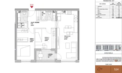 Stan 67,8 m², Dugave - trosoban, loggia i lift - 4
