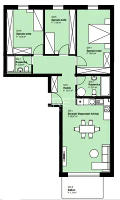 Stan 104 m², Žitnjak - novogradnja, 4 sobe i balkon - 13