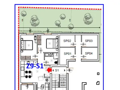 Stan 65 m², Pula - Veli vrh, vrt i loggia - 3