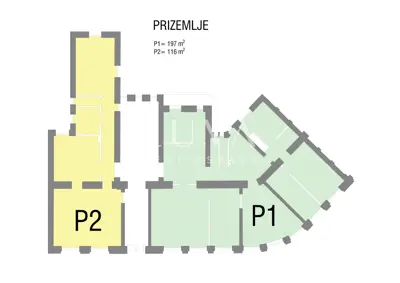 Gewerbefläche 1.235 m², Donji grad - Straßenbahnzone - 2