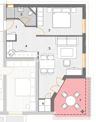 Wohnung 62,68 m², Dolac bei Primošten - 150 m vom Meer - 13