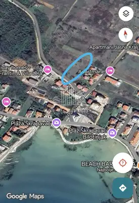 Baugrundstück 1.007 m², Škrapavac - 120 m vom Meer