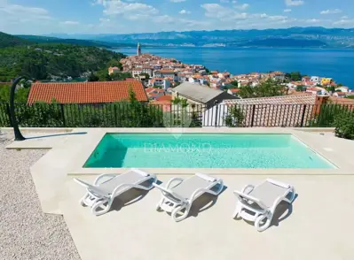Vila 127 m², Vrbnik na otoku Krku, pogled na more