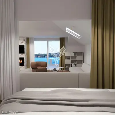 Apartment 151 m², Crnica, first row to the sea and view of the old town - 17