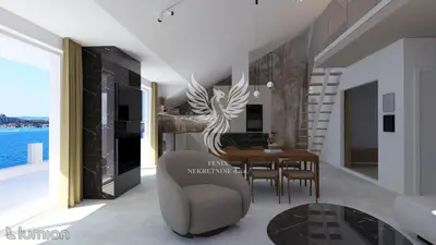 Apartment 151 m², Crnica, first row to the sea and view of the old town - 21