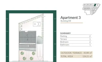 Apartment 124 m², Lovrečica - 2 rooms, covered terrace - 7