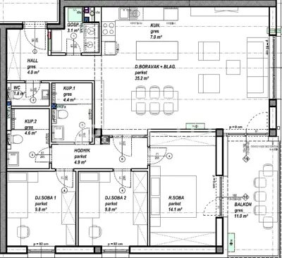 Stan 99 m², Čakovec, Globetka - balkon 11 m² - 6