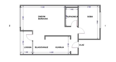 Stan 46,2 m², Savski gaj - dvosoban, dizalo - 15