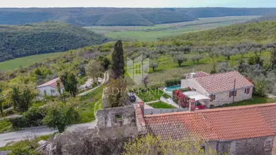 Kuća 35 m², Buje okolica - panoramski pogled na more