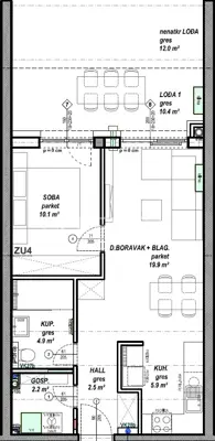 Stan 47 m², Globetka, Čakovec - lođa 22 m² - 6