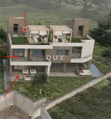 OPATIJA, MATULJI - Doppelhaushälfte 167,44 m² mit Dachterrasse: Privatsphäre,