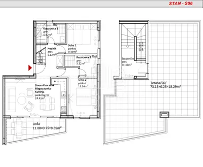 Wohnung zum Kauf in Sukošan, 132,3 m²