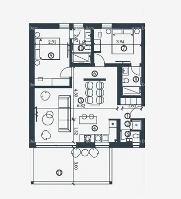 Wohnung 75 m², Crveni Vrh, am Meer und große Terrasse - 7
