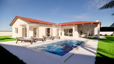 Kuća 130 m², Labin - prizemnica s bazenom i vrtom