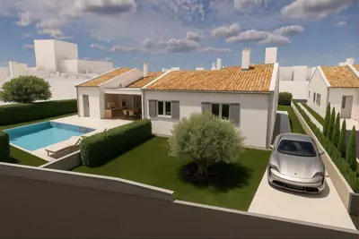 Kaštelir, semi-detached house in shell construction, opportunity!