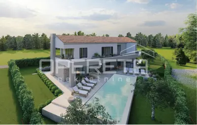 Villa 257 m², Kaštelir-Labinci - sea view and pool