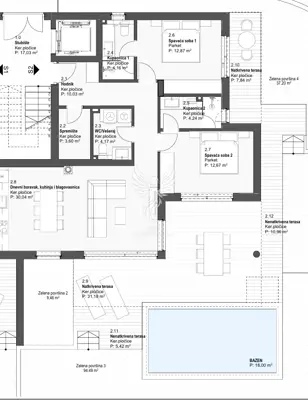 Stan, Tribunj, prizemlje s pogledom na more - 14
