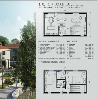 Građevinsko zemljište 30 071 m², Bale, turistička zona T 2 - 7