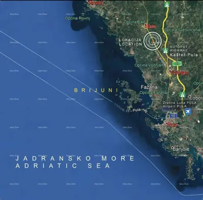 Građevinsko zemljište 30 071 m², Bale, turistička zona T 2 - 2