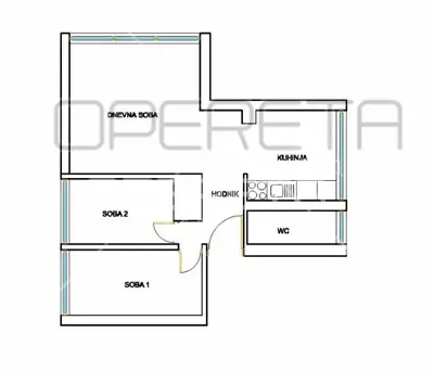 Apartment 47.6 m², Folnegovićevo naselje - 2.5-room apartment - 8