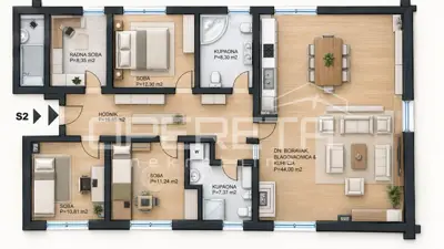 Stan 170 m², Diklovac Zadar - 4 sobe i pogled na more - 22