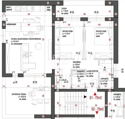 Stan 91,9 m², Žaborić - pogled na more i terasa - 10