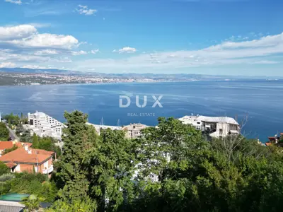 Građevinsko zemljište, Opatija - Centar, panoramski pogled na more