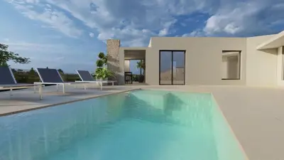 ISTRA, LABIN - Modern gestaltetes ebenerdiges Haus mit Pool am Rand der Siedlung - 3