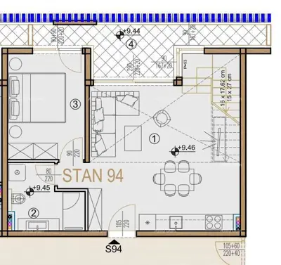 Stan 97 m², Poreč - dvoetažni s krovnom terasom - 2