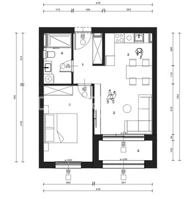 Stan 48 m², Črnomerec, novogradnja i loggia - 3