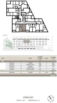 Stan 48 m², Črnomerec, novogradnja i loggia - 2