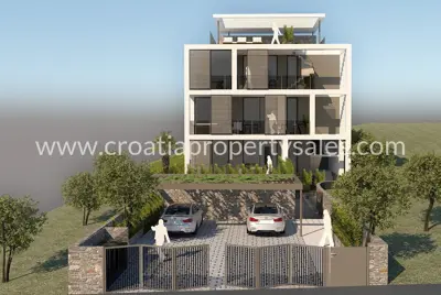 Städtische Villa, Primošten, drei Zweizimmerapartments und Terrassen