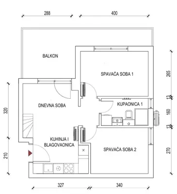 Wohnung 72,59 m², Korčula - Maisonette mit Galerie - 19