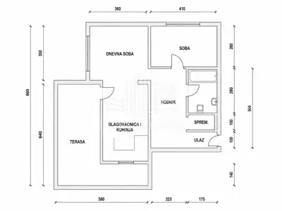 Stan 60,8 m², Remete - južna orijentacija i terasa 25 m² - 22
