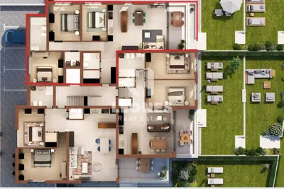 Wohnung 120 m², Novigrad - 3 Schlafzimmer - 8