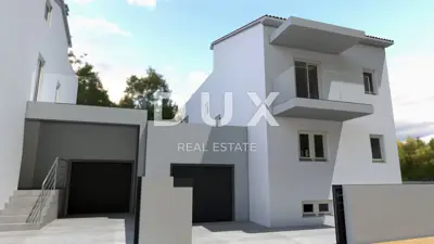ISTRA, PEROJ Doppelhaus im Bau mit Pool und Meerblick - 6