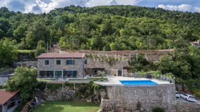 Villa in Poljane, Blick auf Kvarner und Pool - 7