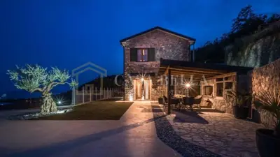 Villa in Poljane, Blick auf Kvarner und Pool - 4