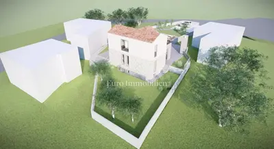 Building plot, Vrbnik, house project with a pool - 3