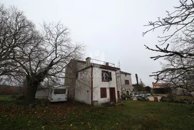 Bale, surroundings, stone house for renovation with a large yard